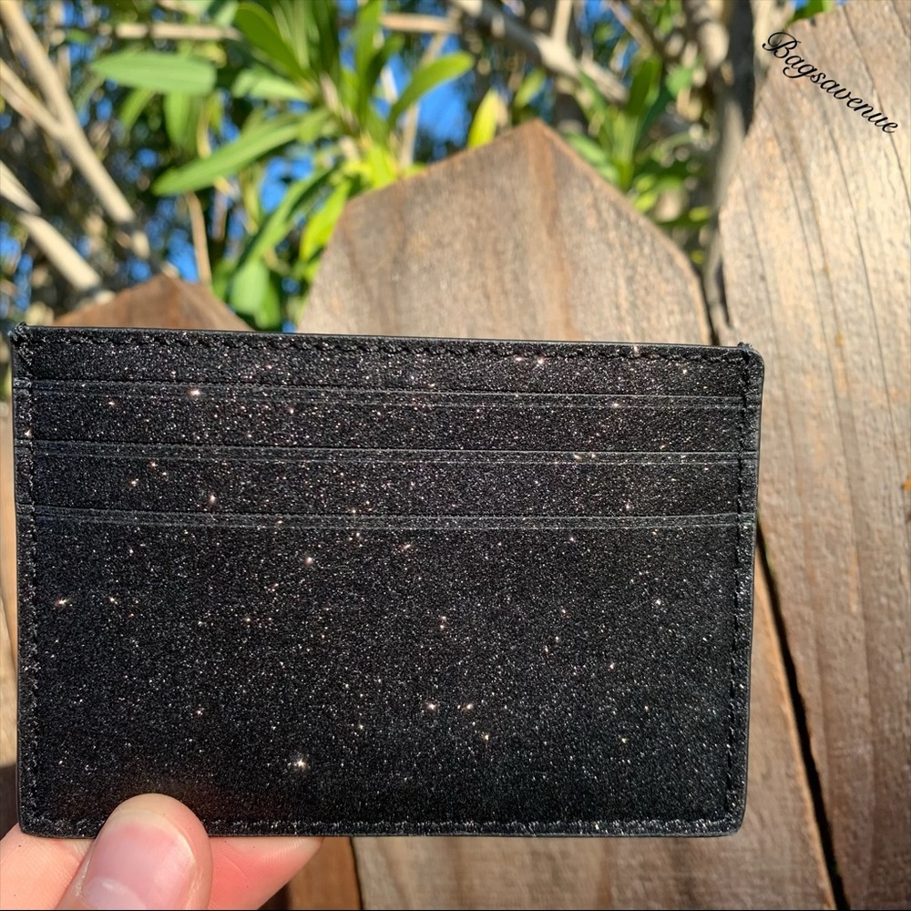 Kate spade Joeley Credit Card Holder Glitter Black - Picture 3 of 6